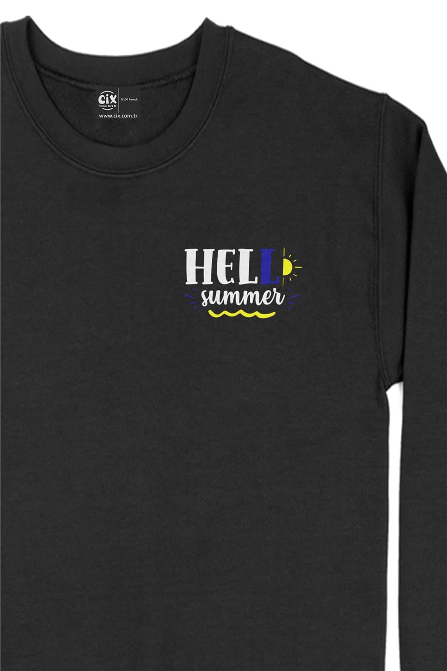 Hello Summer Yaz Cep Tasarım Baskılı Sweatshirt Hello Summer Yaz Cep Tasarım Baskılı Sweatshirt - Ücretsiz Kargo
