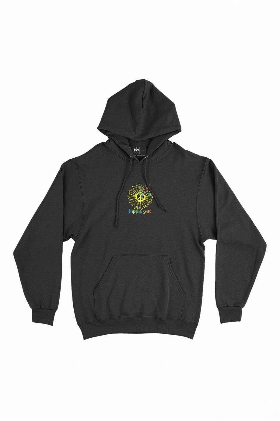 Hippi Papatya Minimal Kapşonlu Sweatshirt Hoodie Hippi Papatya Minimal Kapşonlu Sweatshirt Hoodie - Ücretsiz Kargo