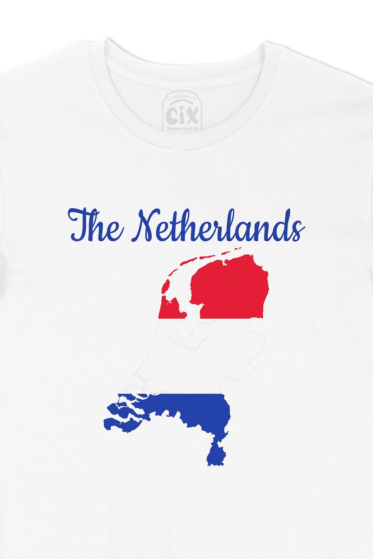 Hollanda Haritalı ve Bayraklı Tişört