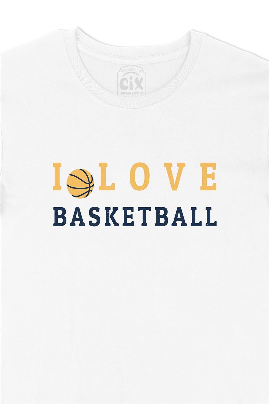 I Love Basket Beyaz Tişört