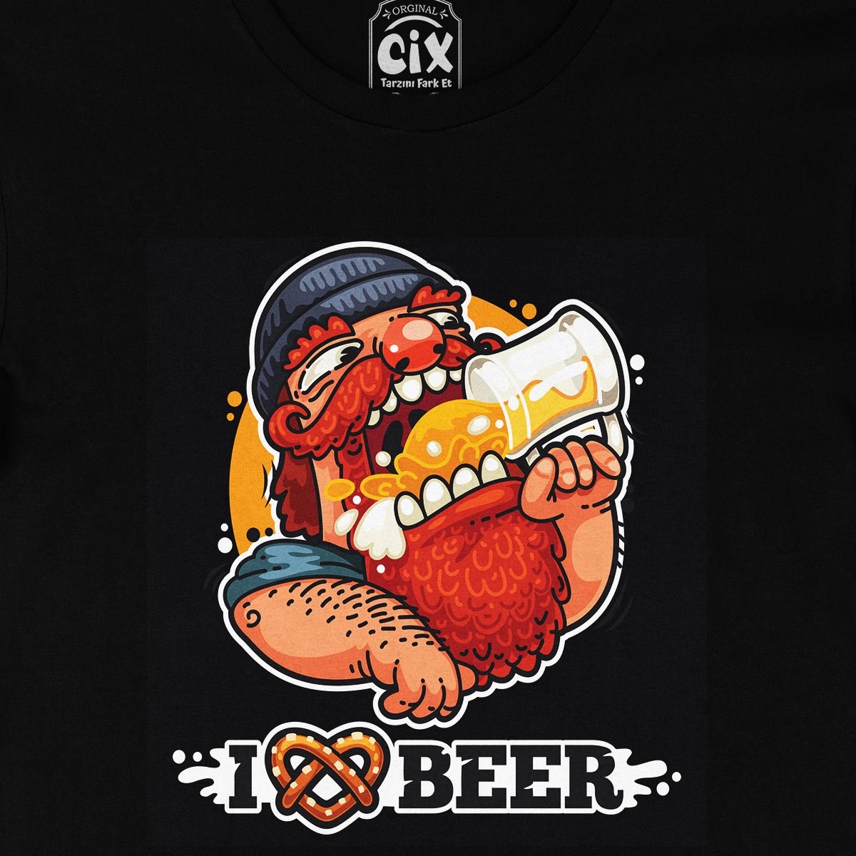 I Love Beer Siyah Tişört