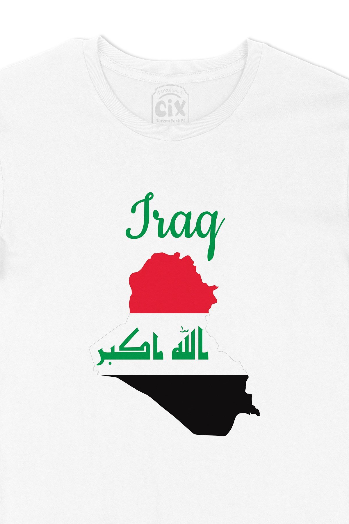 Irak Haritalı ve Bayraklı Tişört