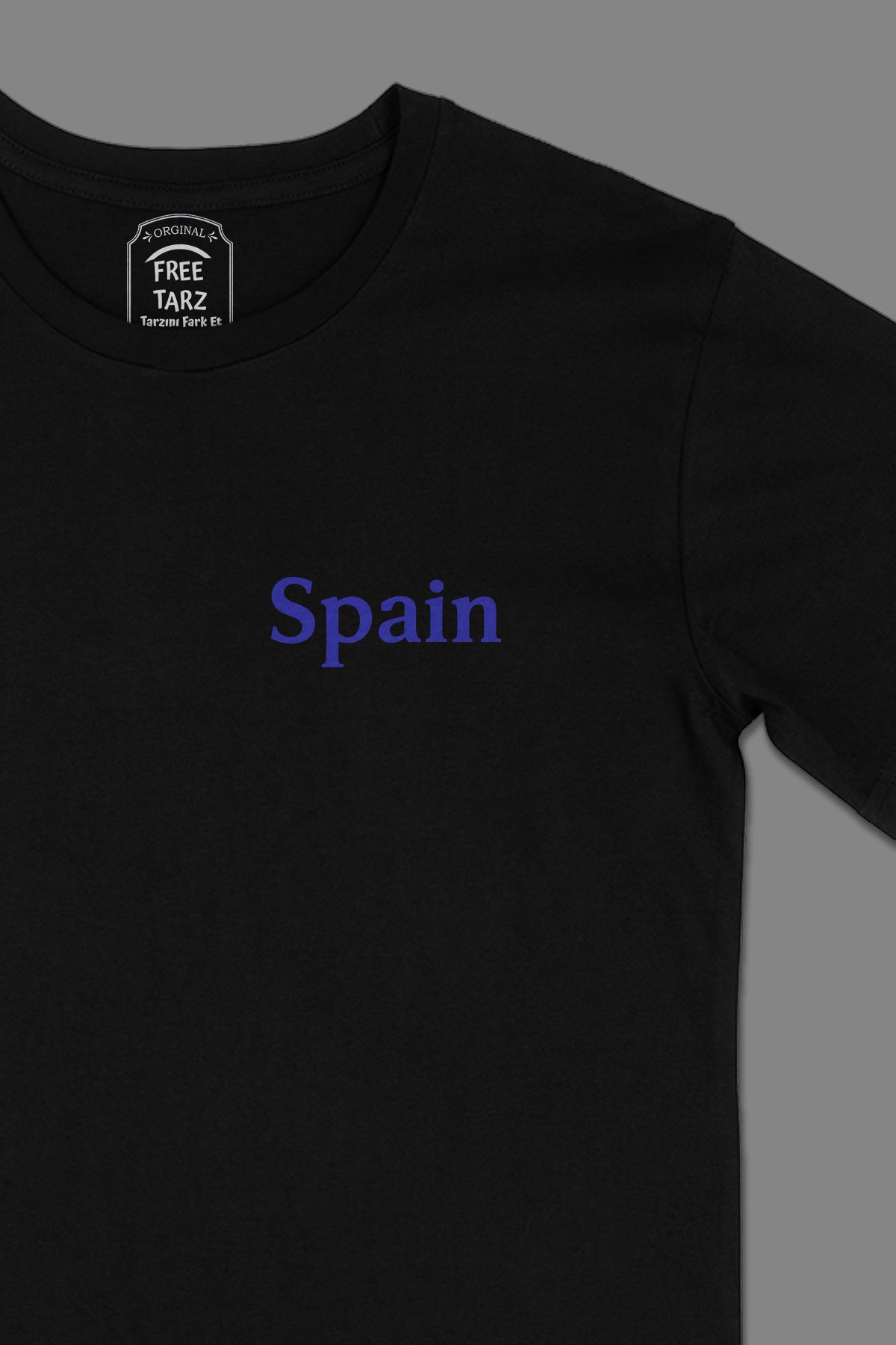 İspanya Spain Cep Tasarımlı Siyah Tişört İspanya Spain Cep Tasarımlı Siyah Tişört - Ücretsiz Kargo