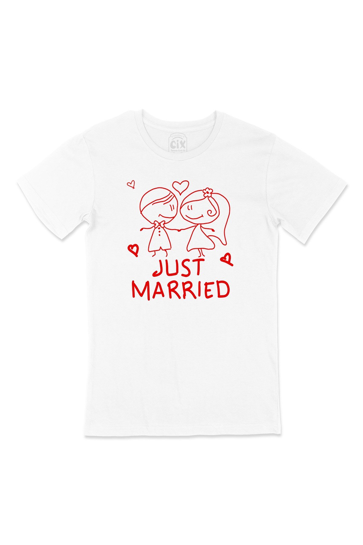Just Married Çizimli Tişört