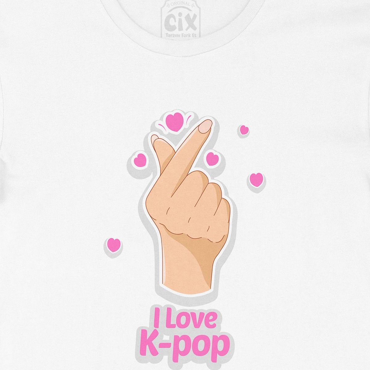 K Pop Finger Heart Tişört