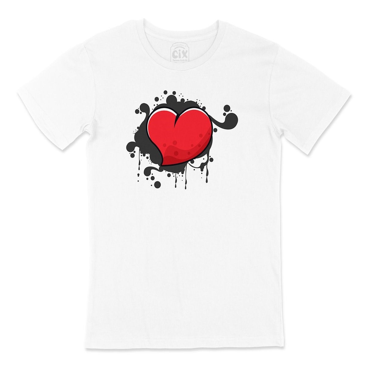 Kalp Desenli Tişört