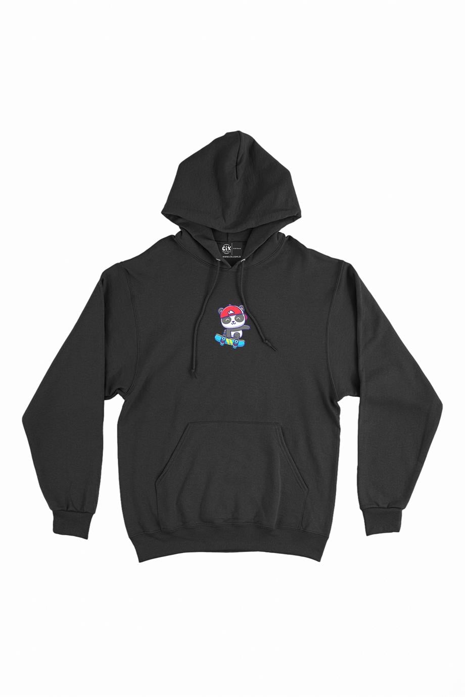 Kaykaylı Panda Minimal Kapşonlu Sweatshirt Hoodie Kaykaylı Panda Minimal Kapşonlu Sweatshirt Hoodie - Ücretsiz Kargo
