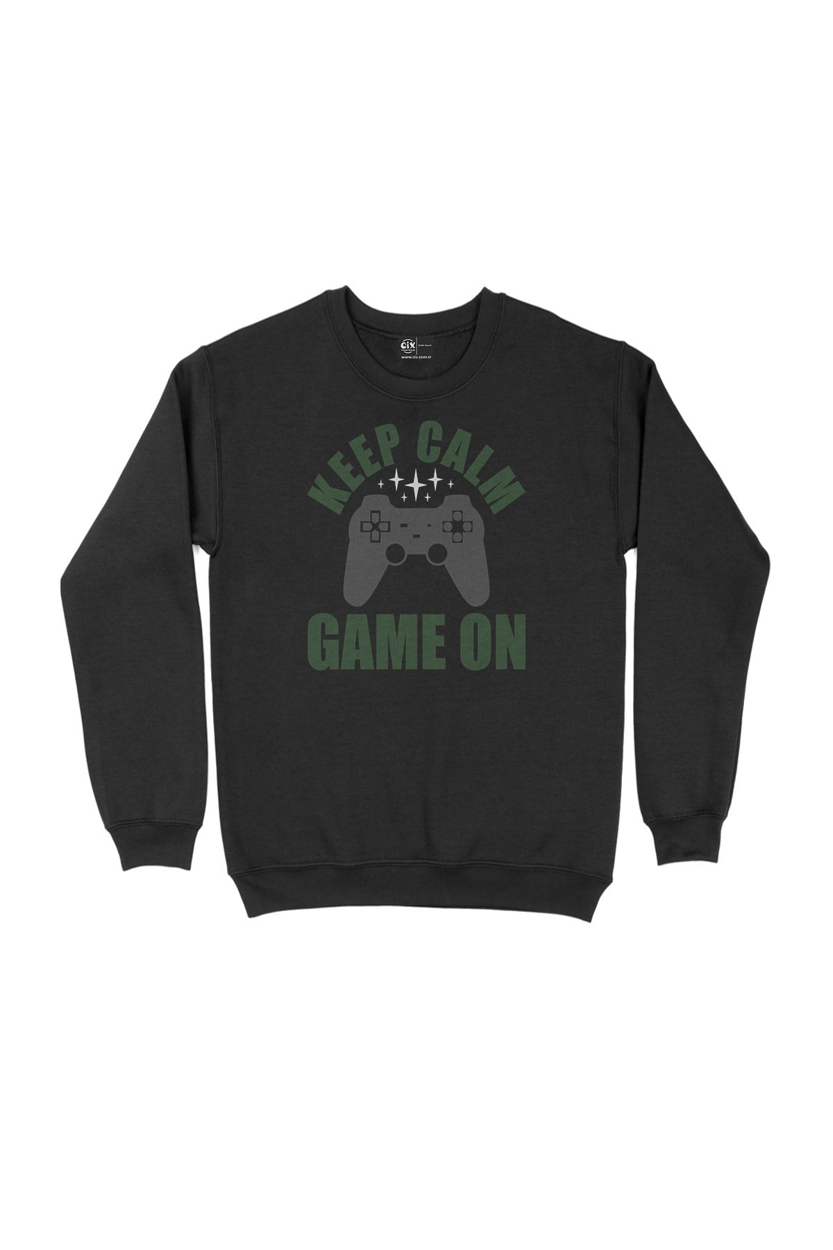 Keep Calm Game On Siyah Sweatshirt