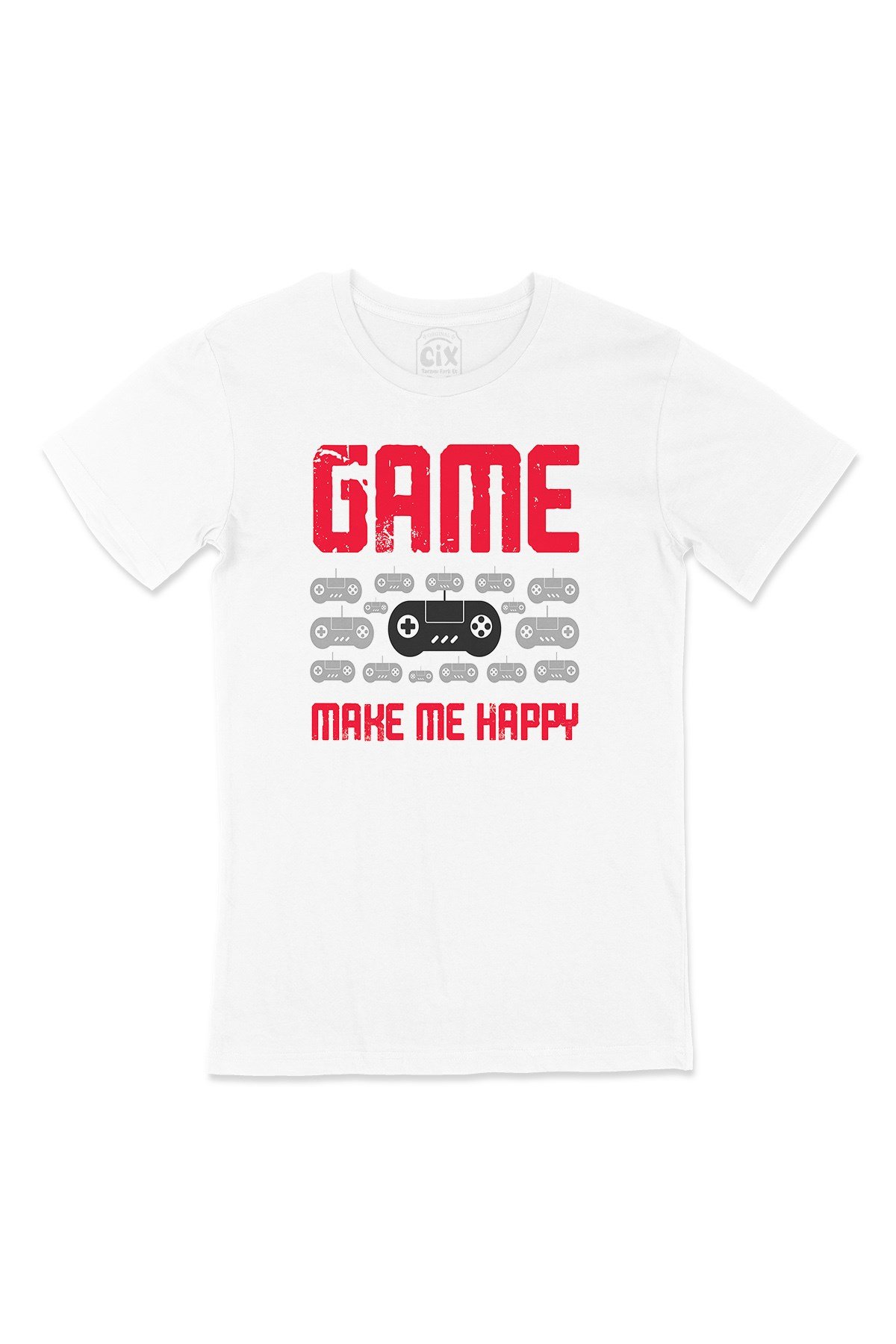 Kırmızı Game Make Me Happy Tişört