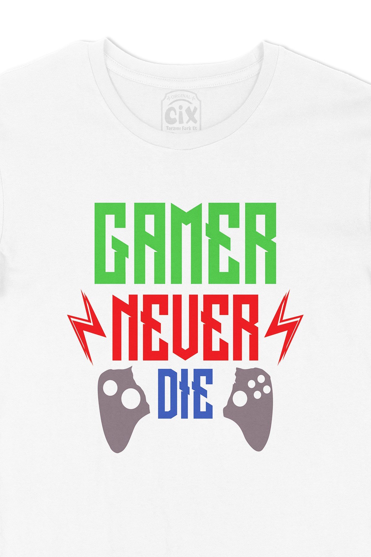 Kırmızı Gamer Never Die Tişört