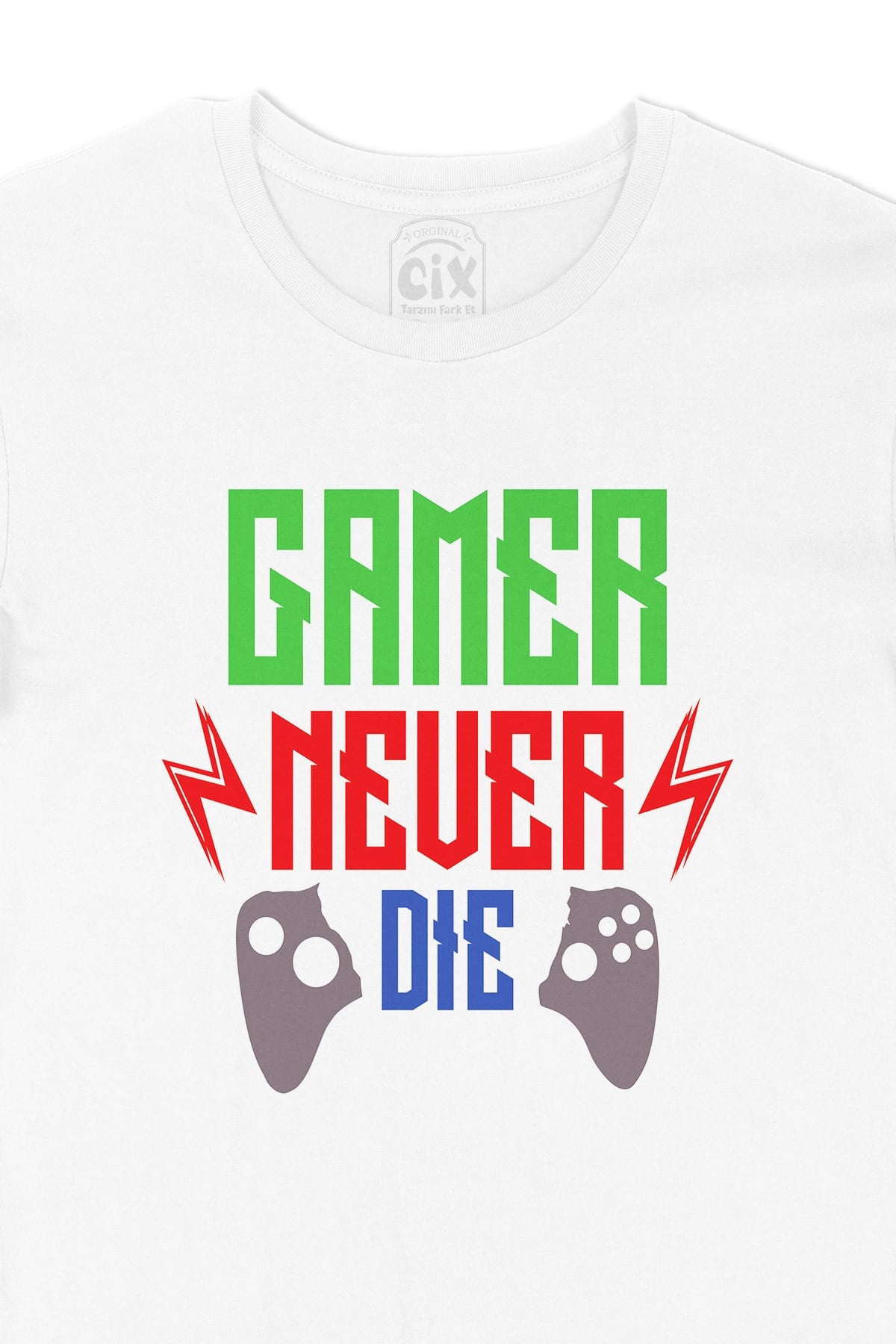 Kırmızı Gamer Never Die Tişört