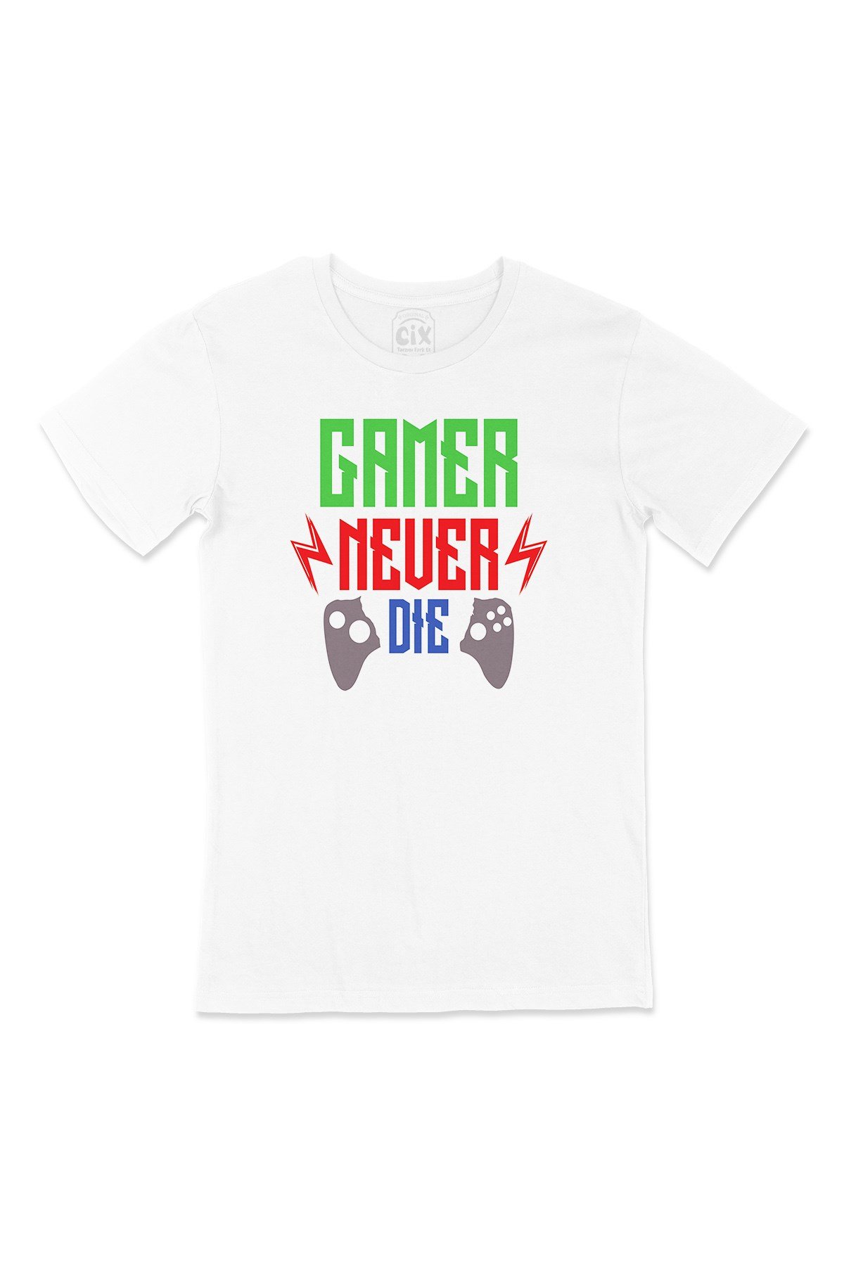 Kırmızı Gamer Never Die Tişört