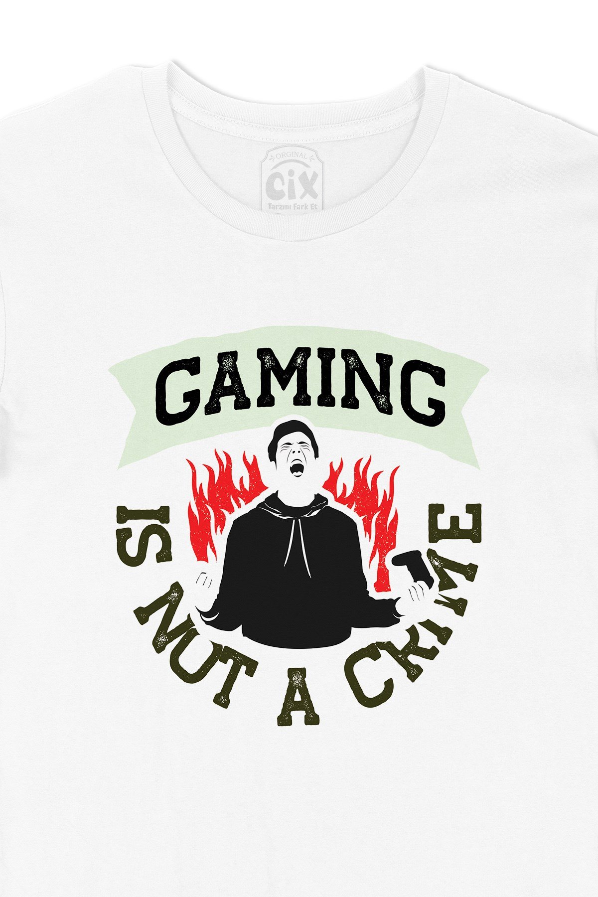 Kırmızı Gaming Is Not A Crime Tişört
