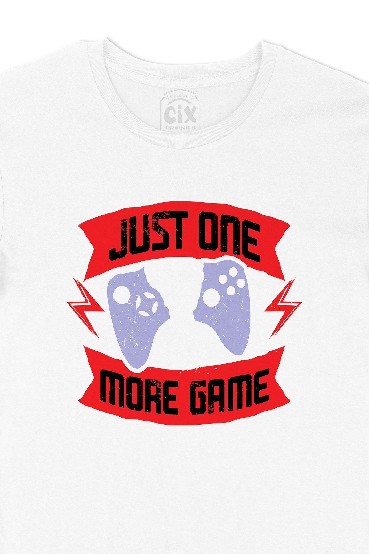 Kırmızı Just One More Game Tişört