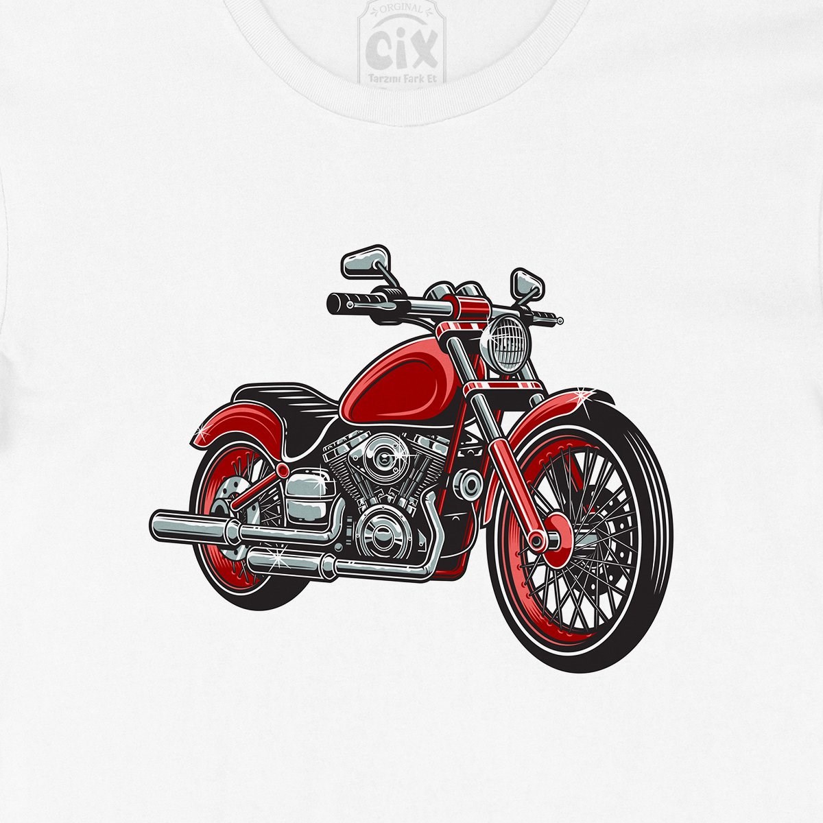 Kırmızı Motor Tişört