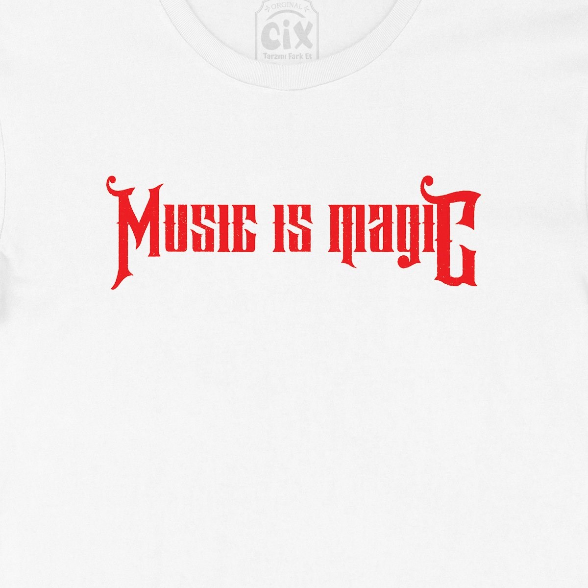 Kırmızı Music Is Magıc Tişört