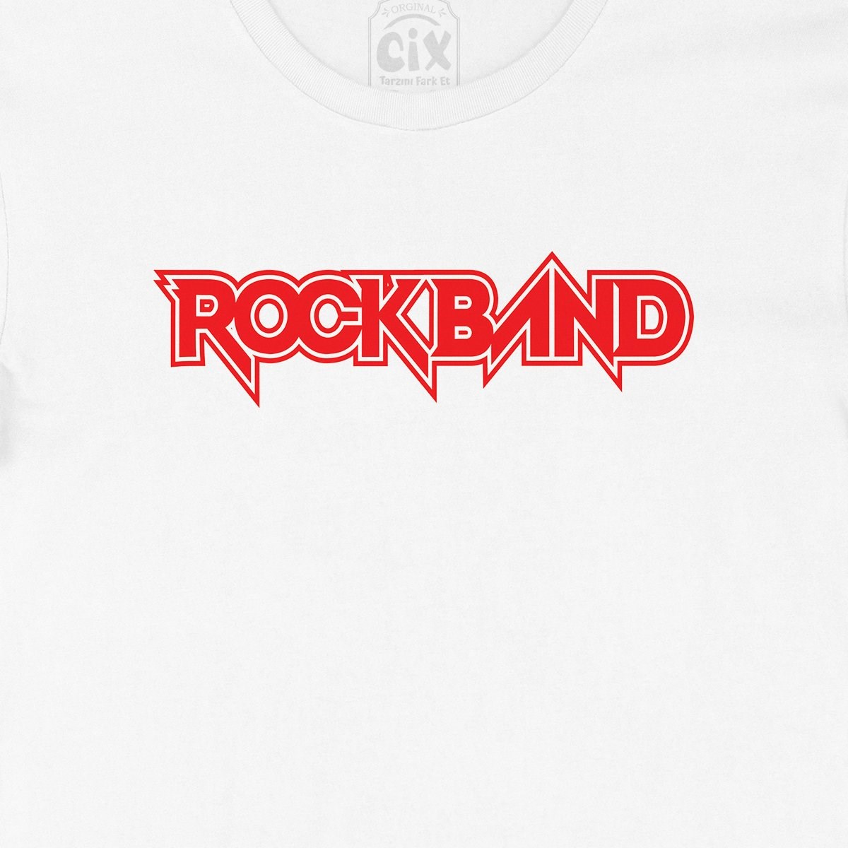 Kırmızı Rockband Logolu Tişört