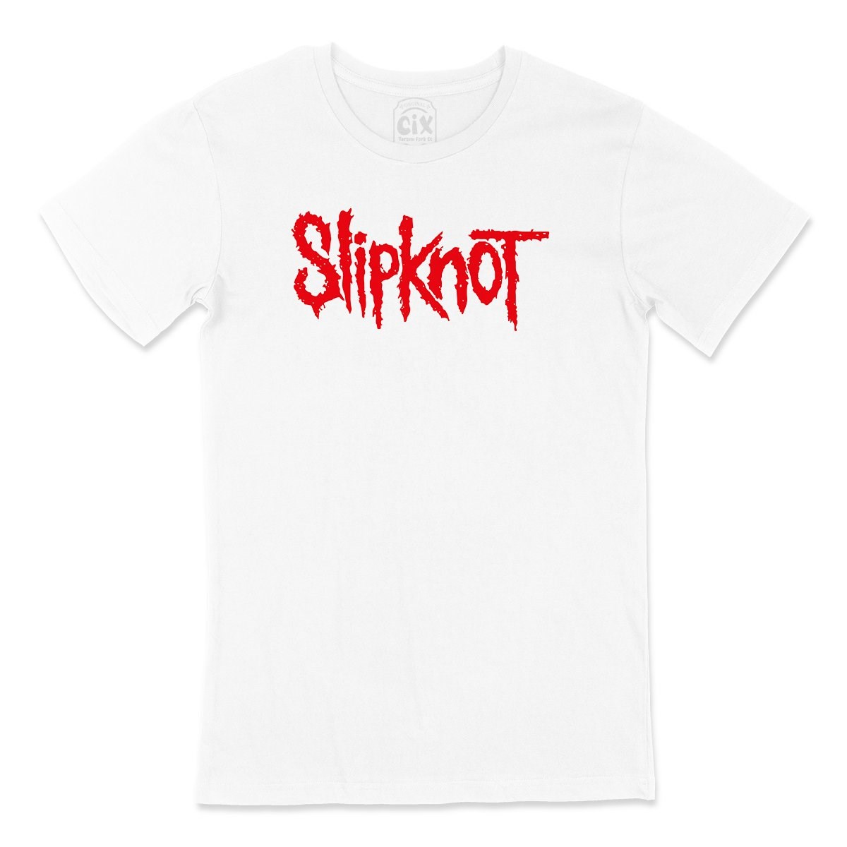 Kırmızı Slipknot Yazılı Tişört