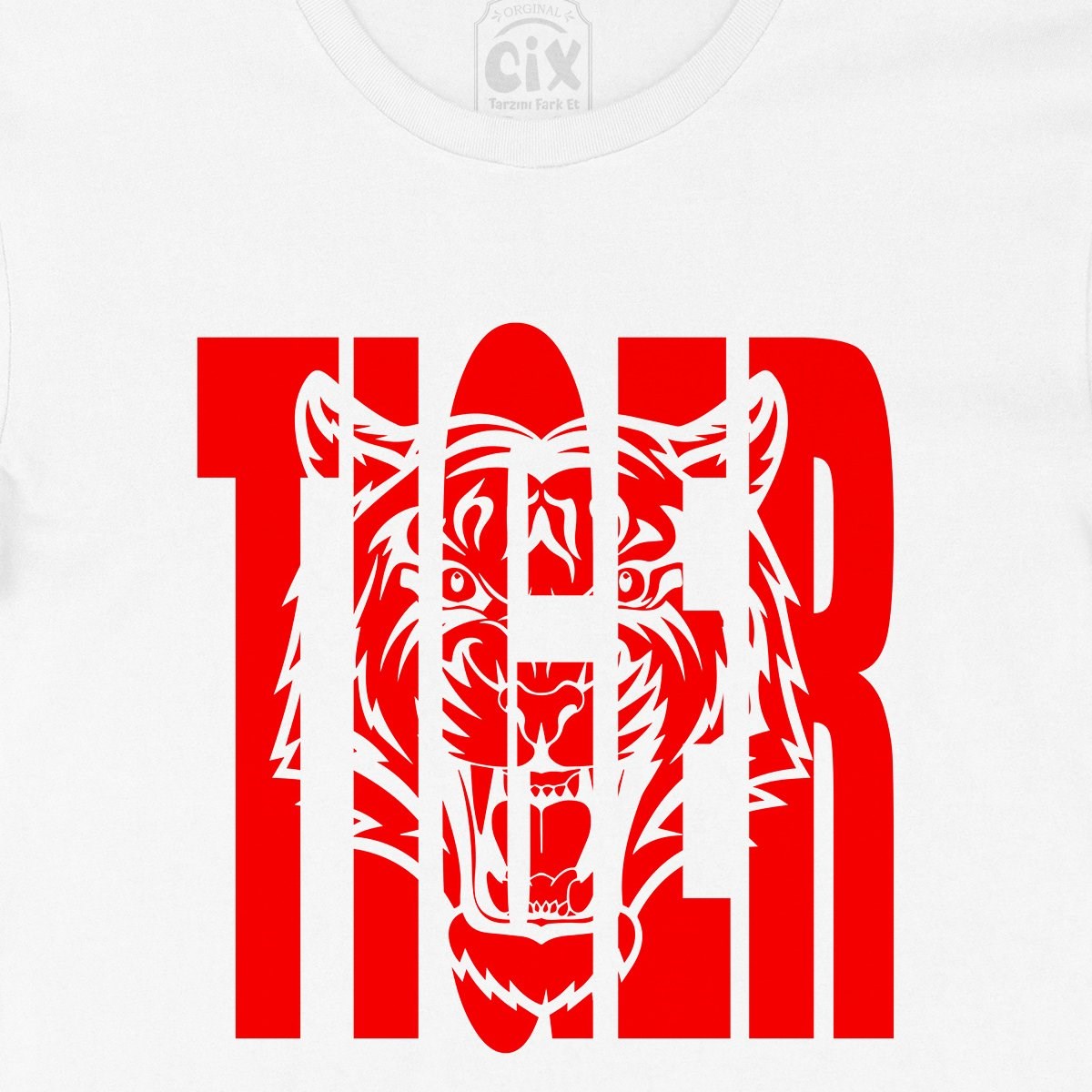Kırmızı Tiger Kaplan Tişört