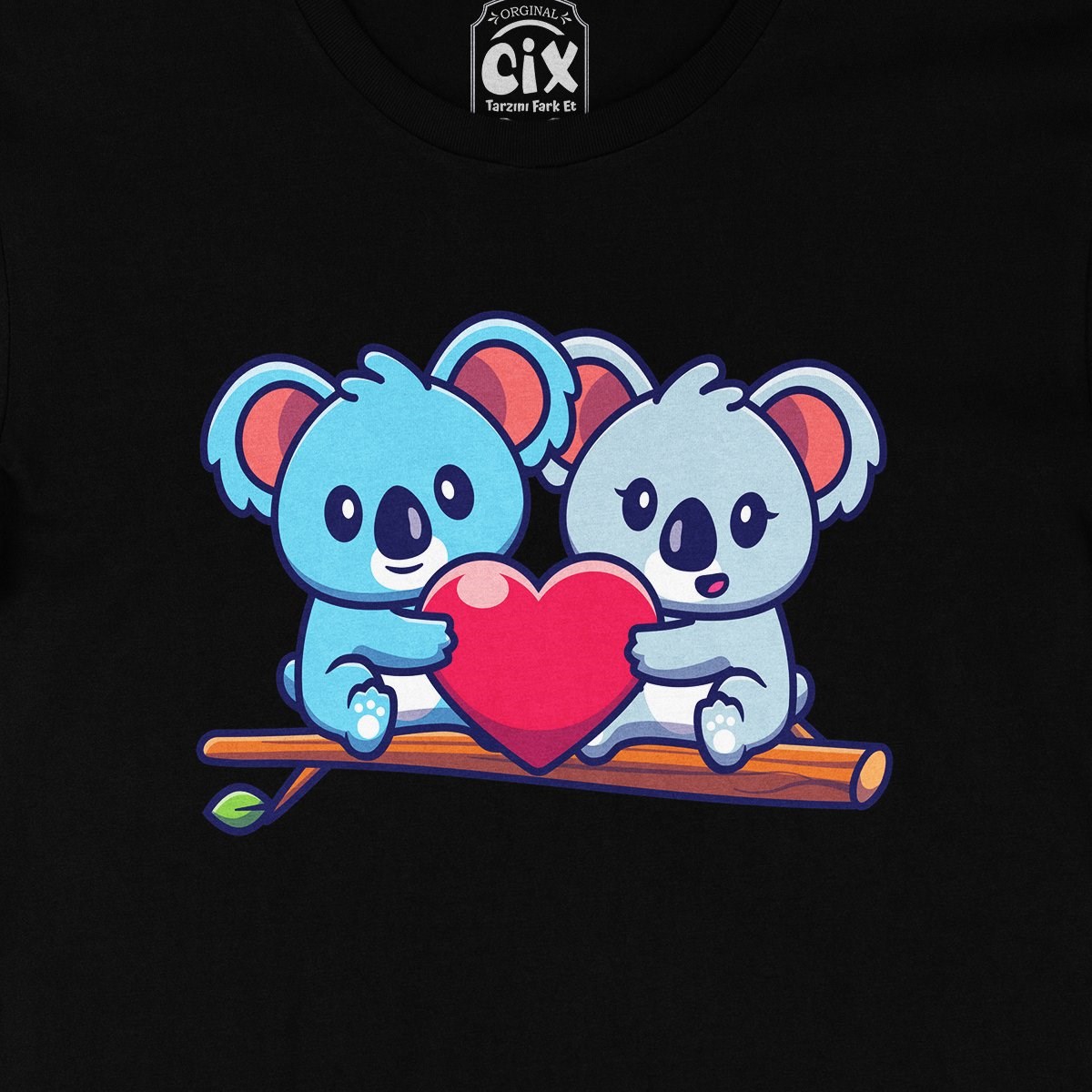 Koala Aşkı Siyah Tişört