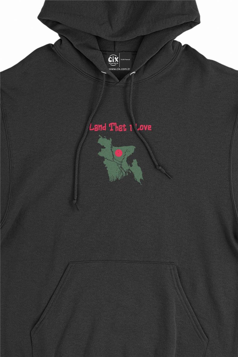 Land That I Love Bangladeş Minimal Kapşonlu Sweatshirt Hoodie Land That I Love Bangladeş Minimal Kapşonlu Sweatshirt Hoodie - Ücretsiz Kargo