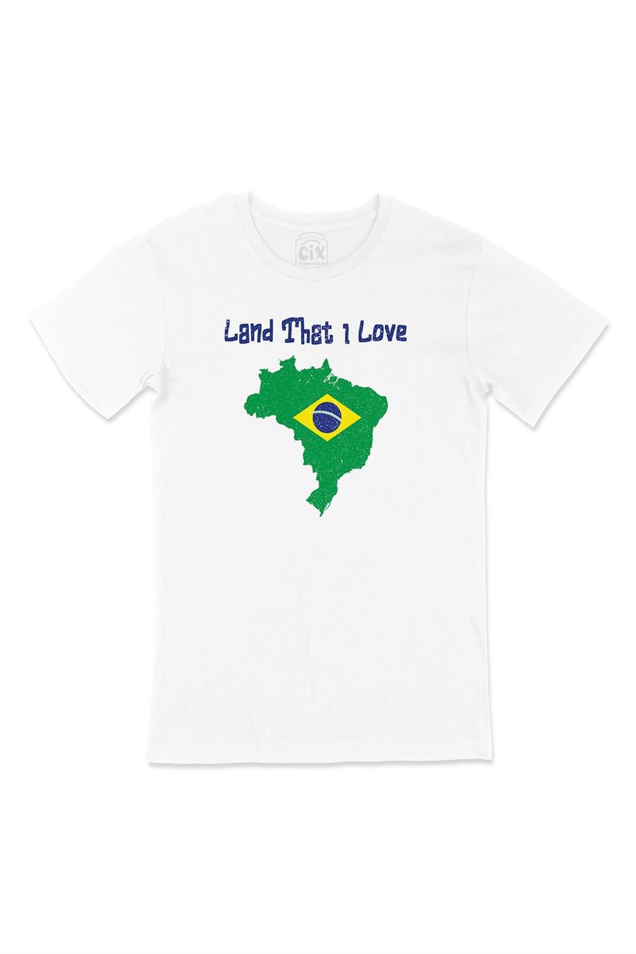 Land That I Love Brezilya Beyaz Tişört