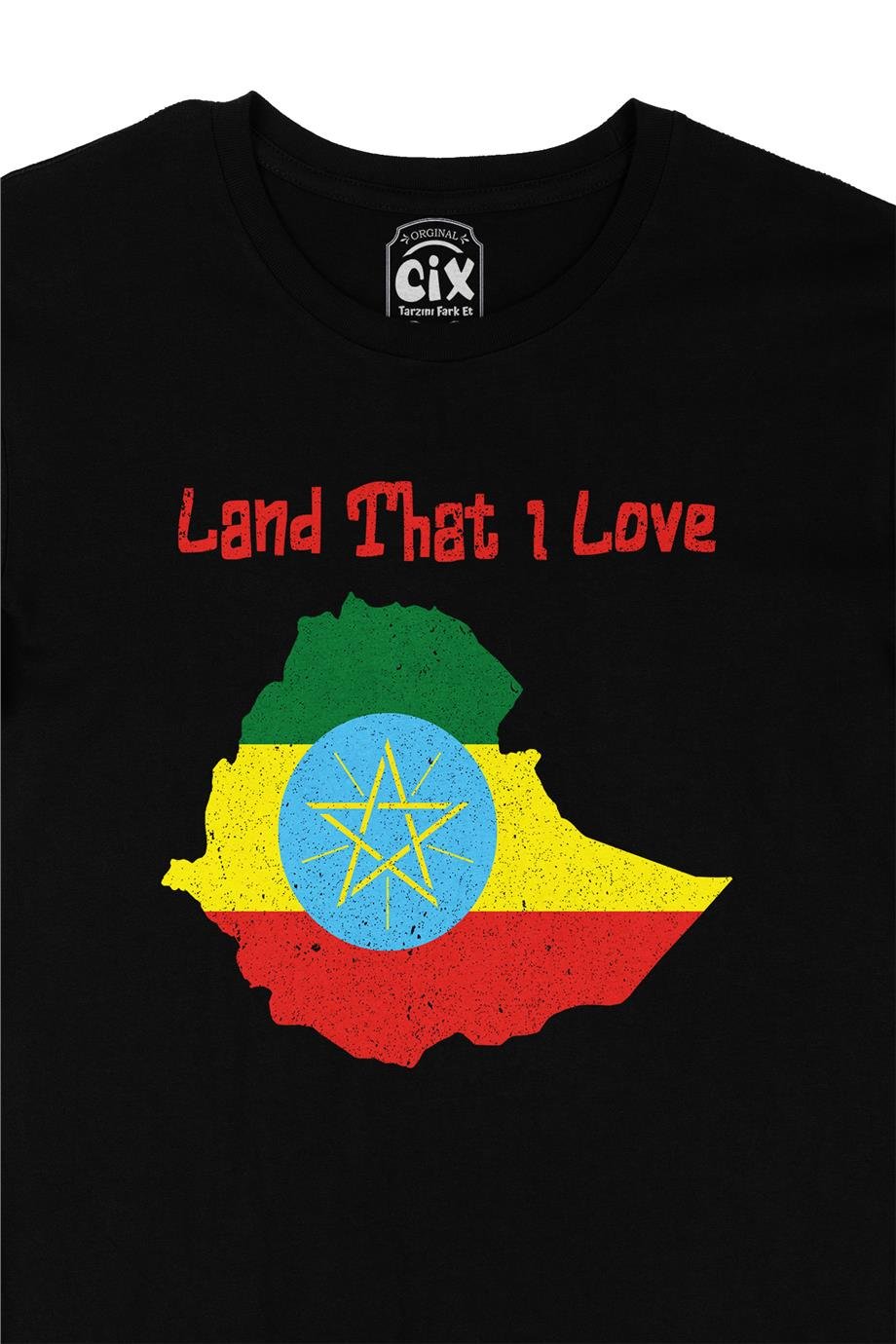 Land That I Love Etiyopya Siyah Tişört