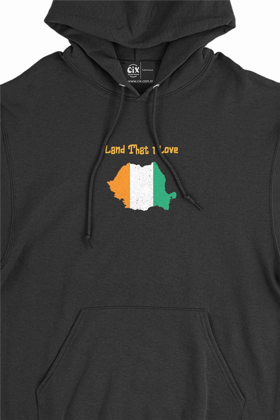 Land That I Love Fildişi Minimal Kapşonlu Sweatshirt Hoodie Land That I Love Fildişi Minimal Kapşonlu Sweatshirt Hoodie - Ücretsiz Kargo