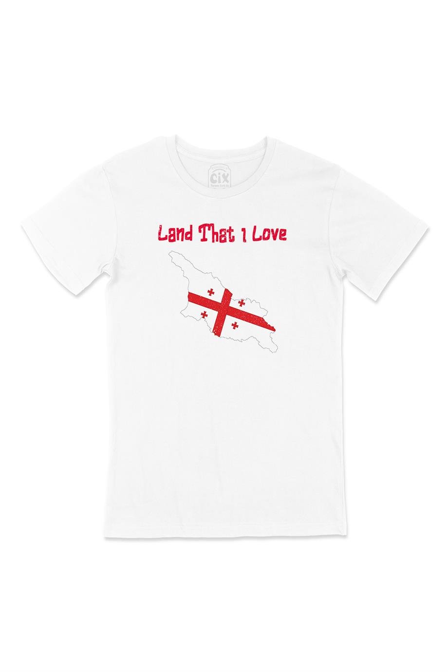 Land That I Love Gürcistan Beyaz Tişört