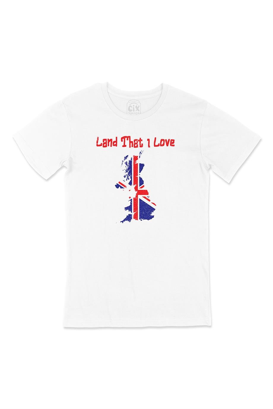 Land That I Love İngiltere Beyaz Tişört