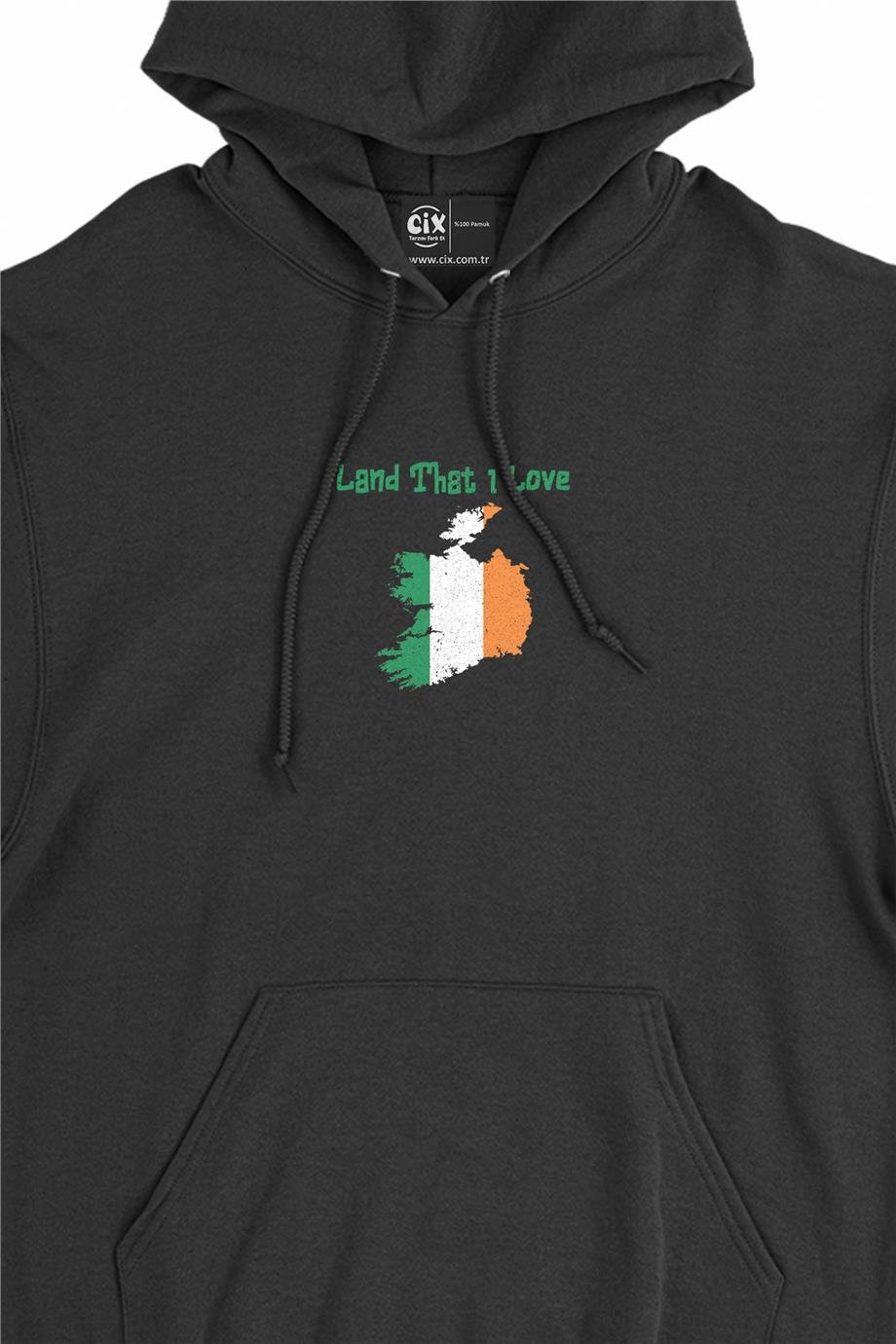 Land That I Love İrlanda Minimal Kapşonlu Sweatshirt Hoodie Land That I Love İrlanda Minimal Kapşonlu Sweatshirt Hoodie - Ücretsiz Kargo