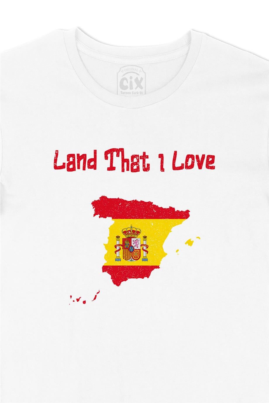 Land That I Love İspanya Beyaz Tişört
