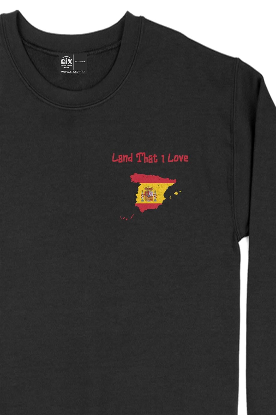 Land That I Love İspanya Cep Tasarım Baskılı Sweatshirt Land That I Love İspanya Cep Tasarım Baskılı Sweatshirt - Ücretsiz Kargo
