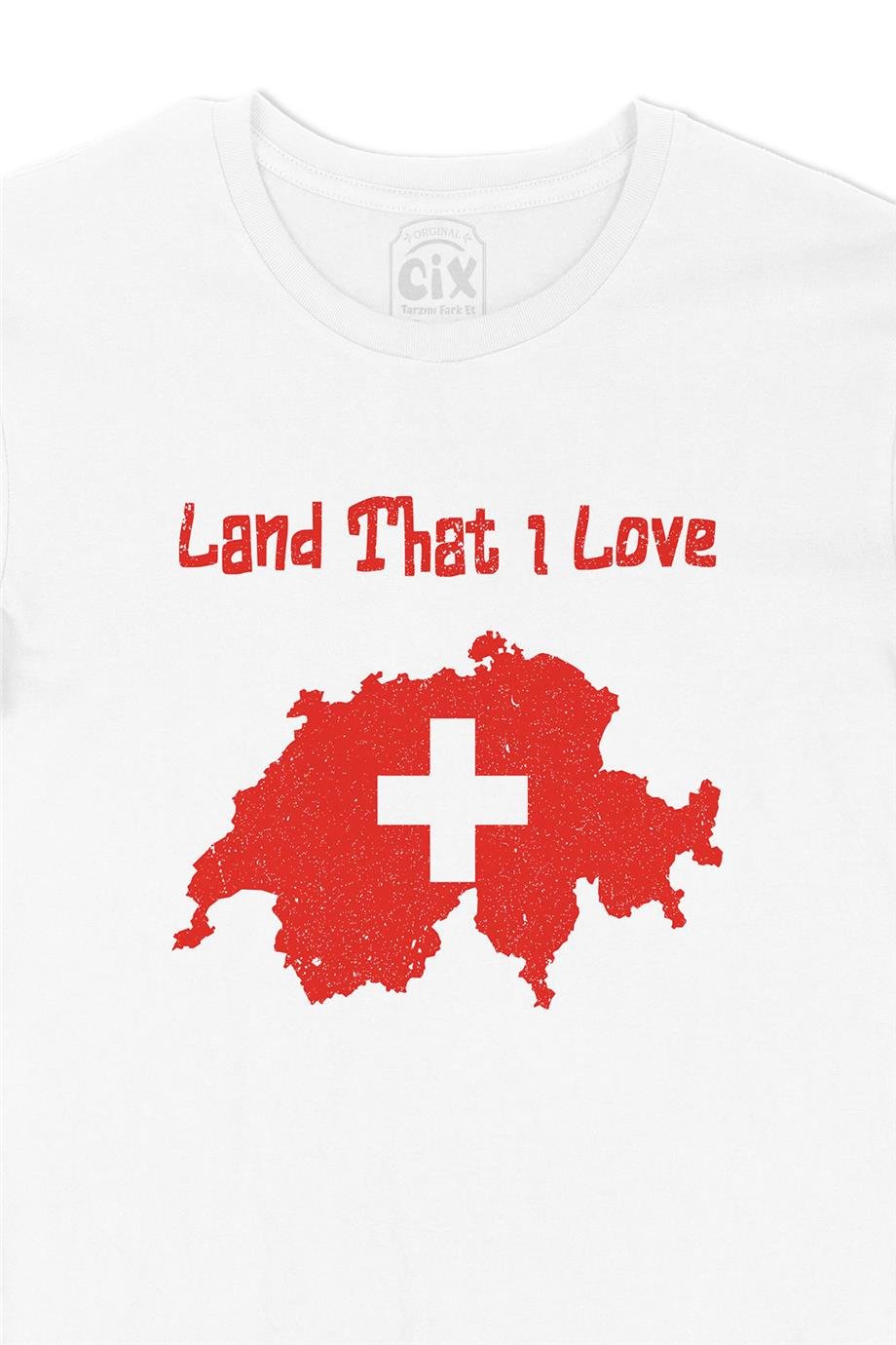 Land That I Love İsviçre Beyaz Tişört