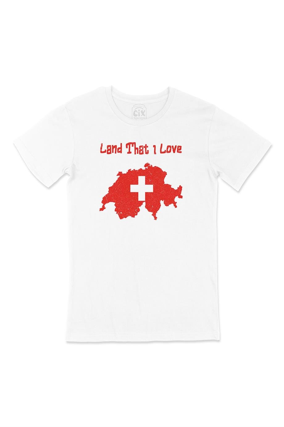 Land That I Love İsviçre Beyaz Tişört