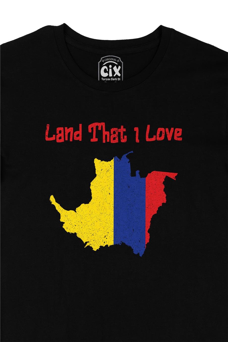 Land That I Love Kolombiya Siyah Tişört