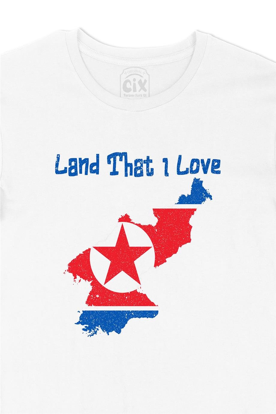 Land That I Love Kuzey Kore Beyaz Tişört