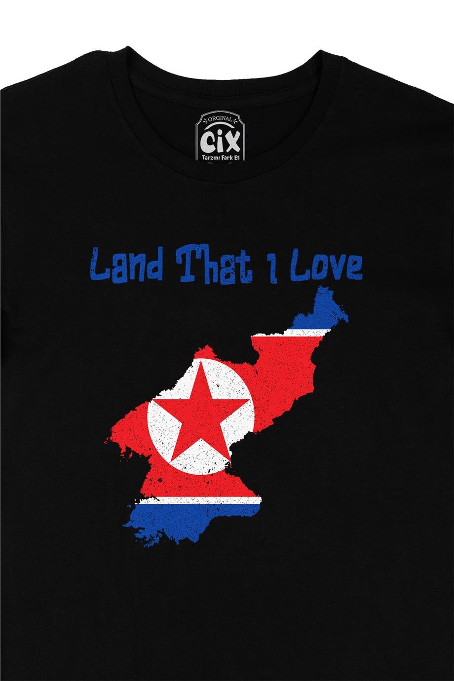 Land That I Love Kuzey Kore Siyah Tişört