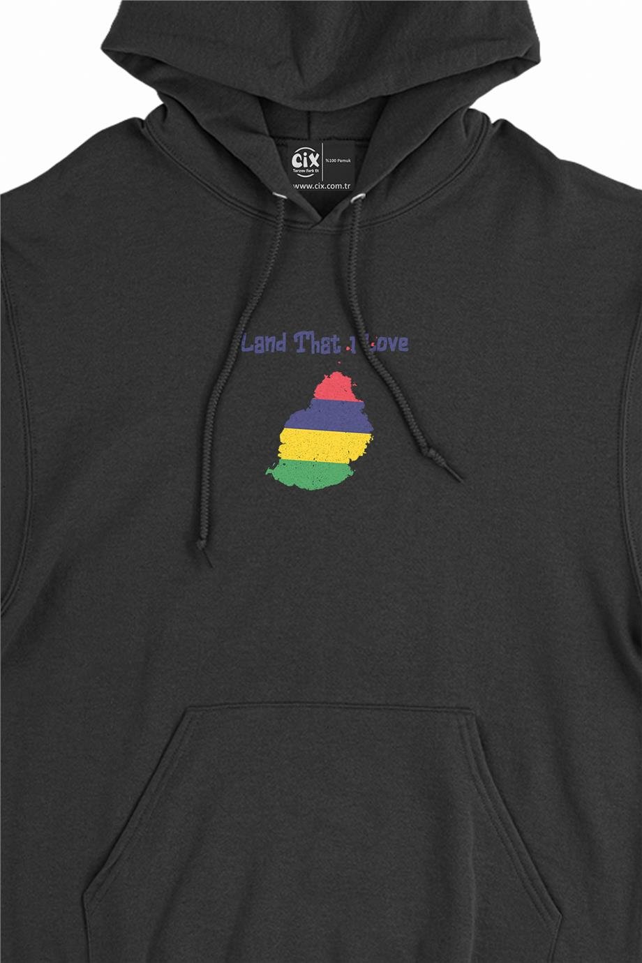 Land That I Love Mauritius Minimal Kapşonlu Sweatshirt Hoodie Land That I Love Mauritius Minimal Kapşonlu Sweatshirt Hoodie - Ücretsiz Kargo