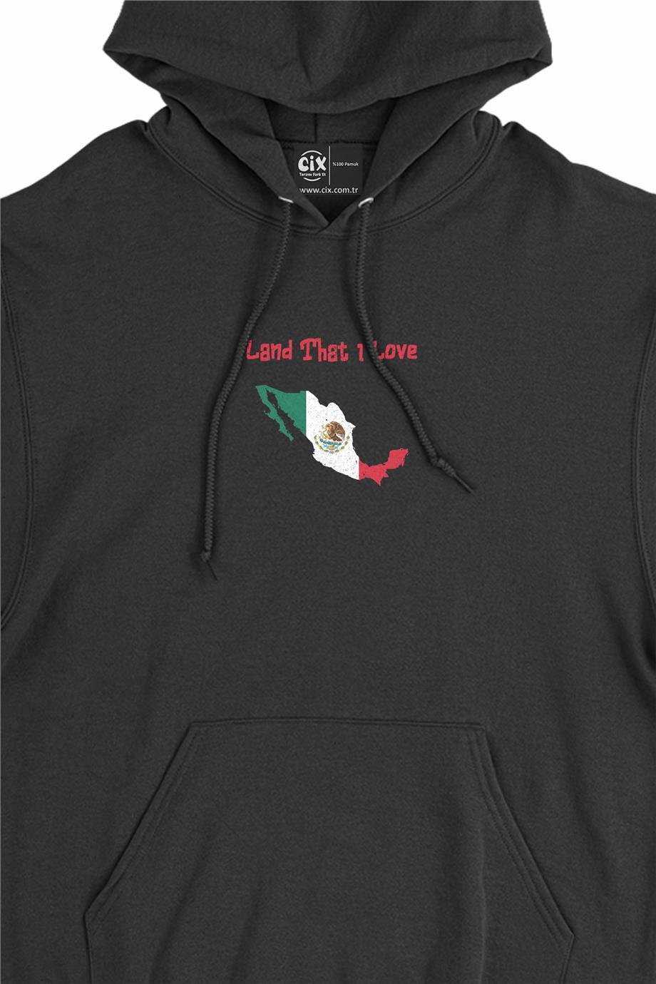 Land That I Love Meksika Minimal Kapşonlu Sweatshirt Hoodie Land That I Love Meksika Minimal Kapşonlu Sweatshirt Hoodie - Ücretsiz Kargo