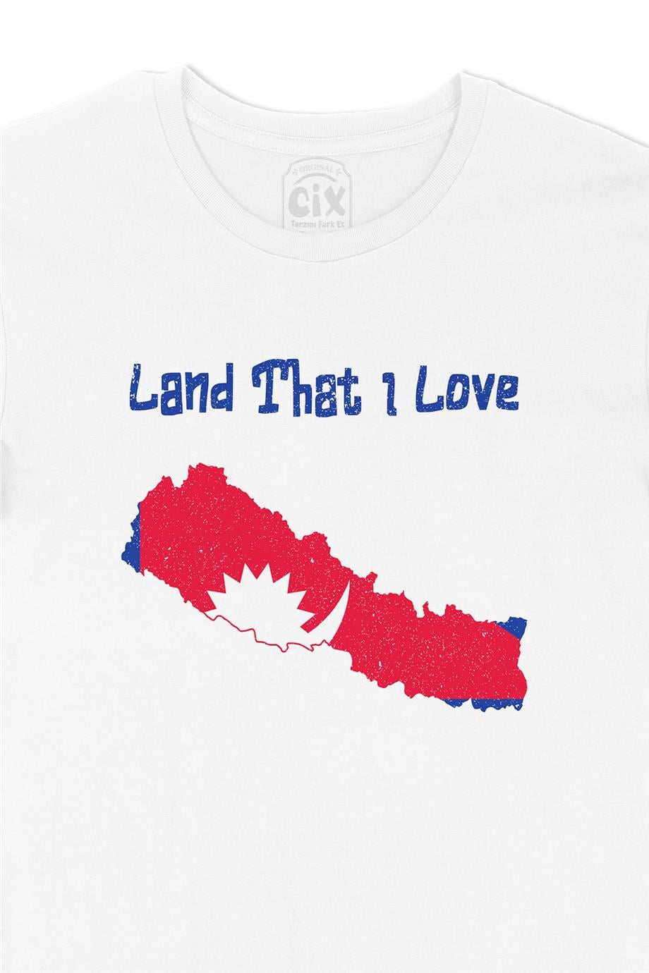 Land That I Love Nepal Beyaz Tişört
