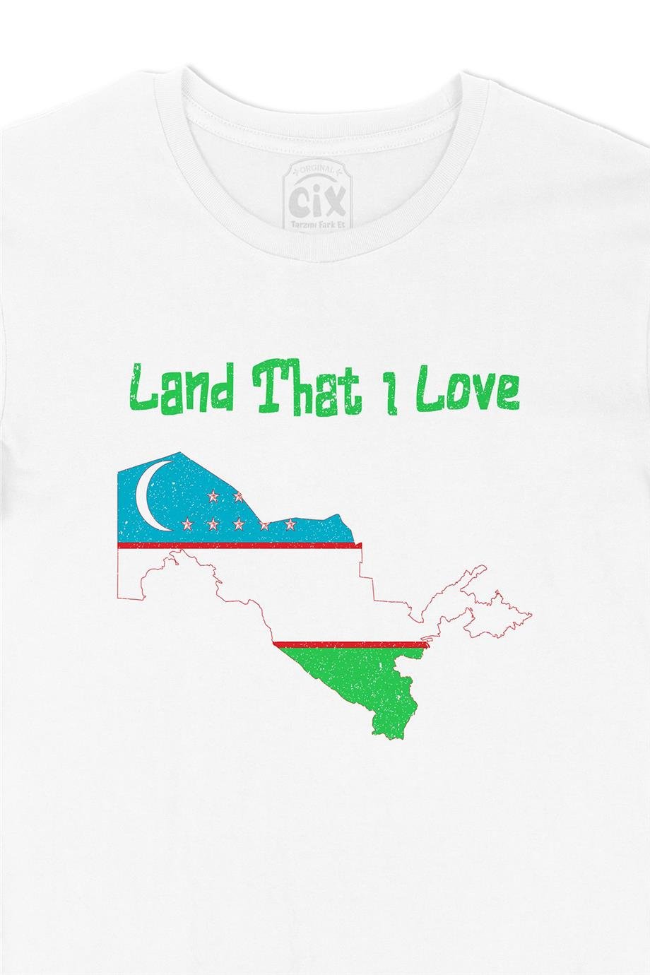 Land That I Love Özbekistan Beyaz Tişört