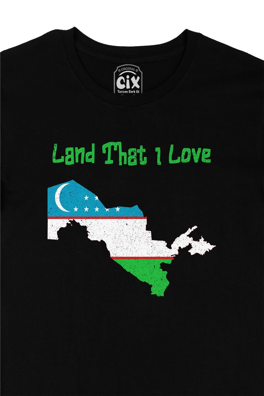 Land That I Love Özbekistan Siyah Tişört