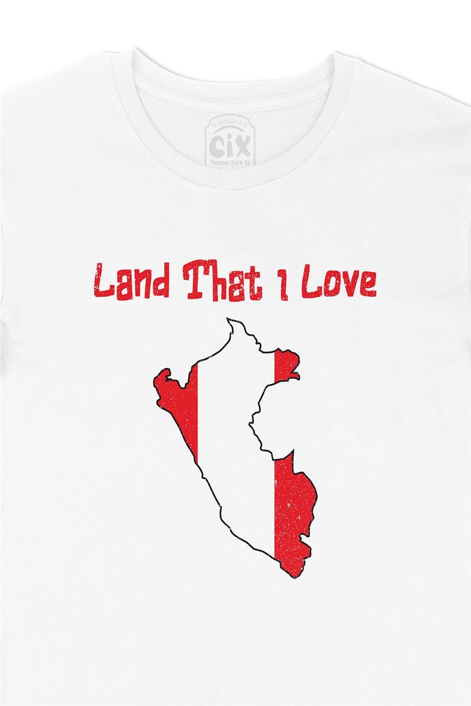 Land That I Love Peru Beyaz Tişört
