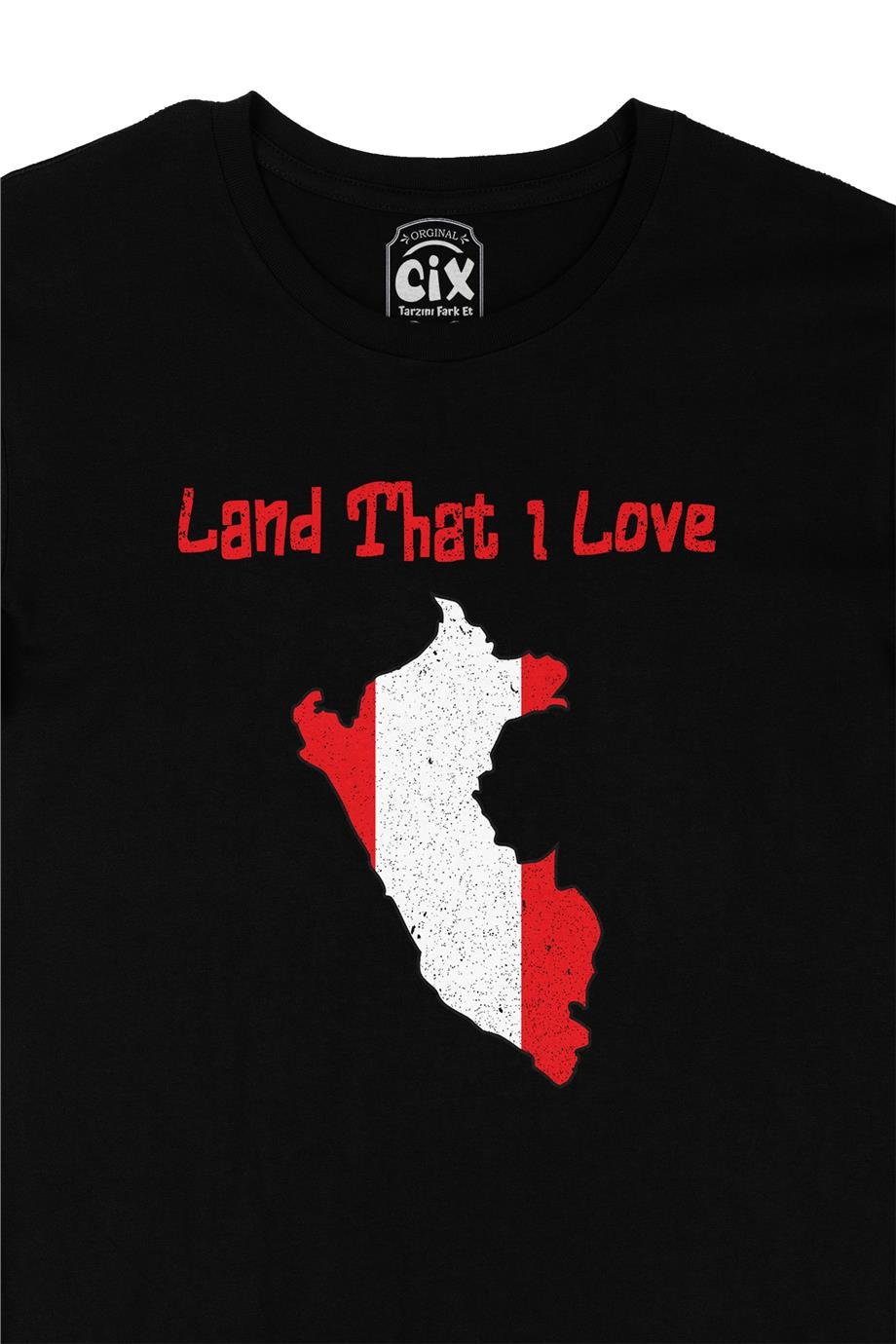 Land That I Love Peru Siyah Tişört