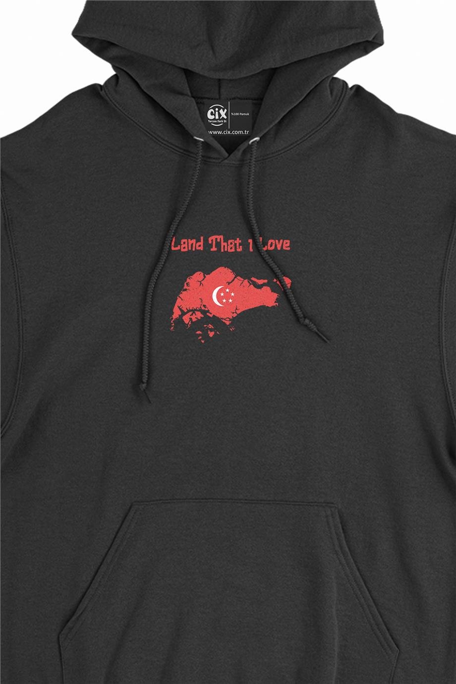 Land That I Love Singapur Minimal Kapşonlu Sweatshirt Hoodie Land That I Love Singapur Minimal Kapşonlu Sweatshirt Hoodie - Ücretsiz Kargo