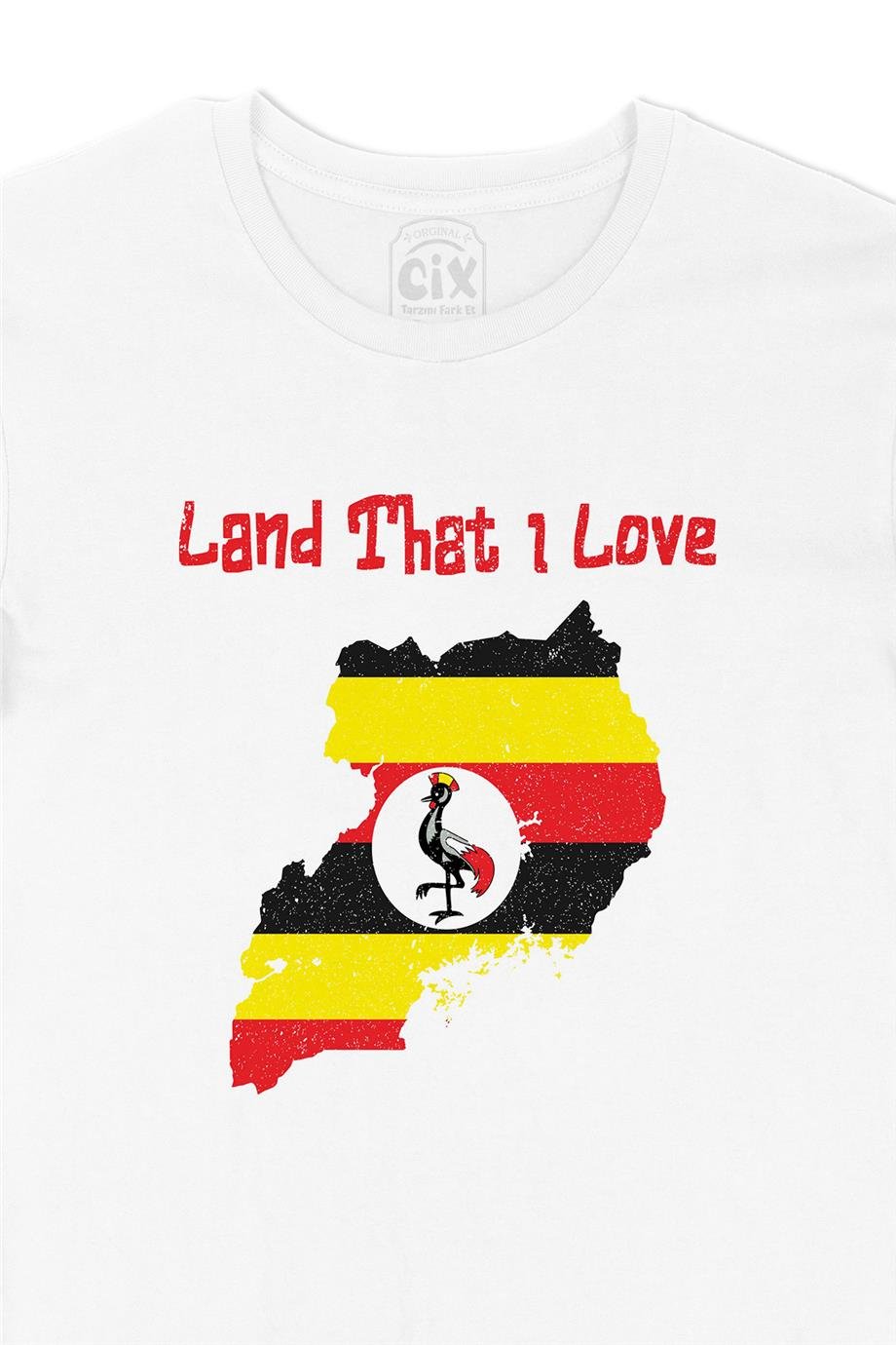 Land That I Love Uganda Beyaz Tişört