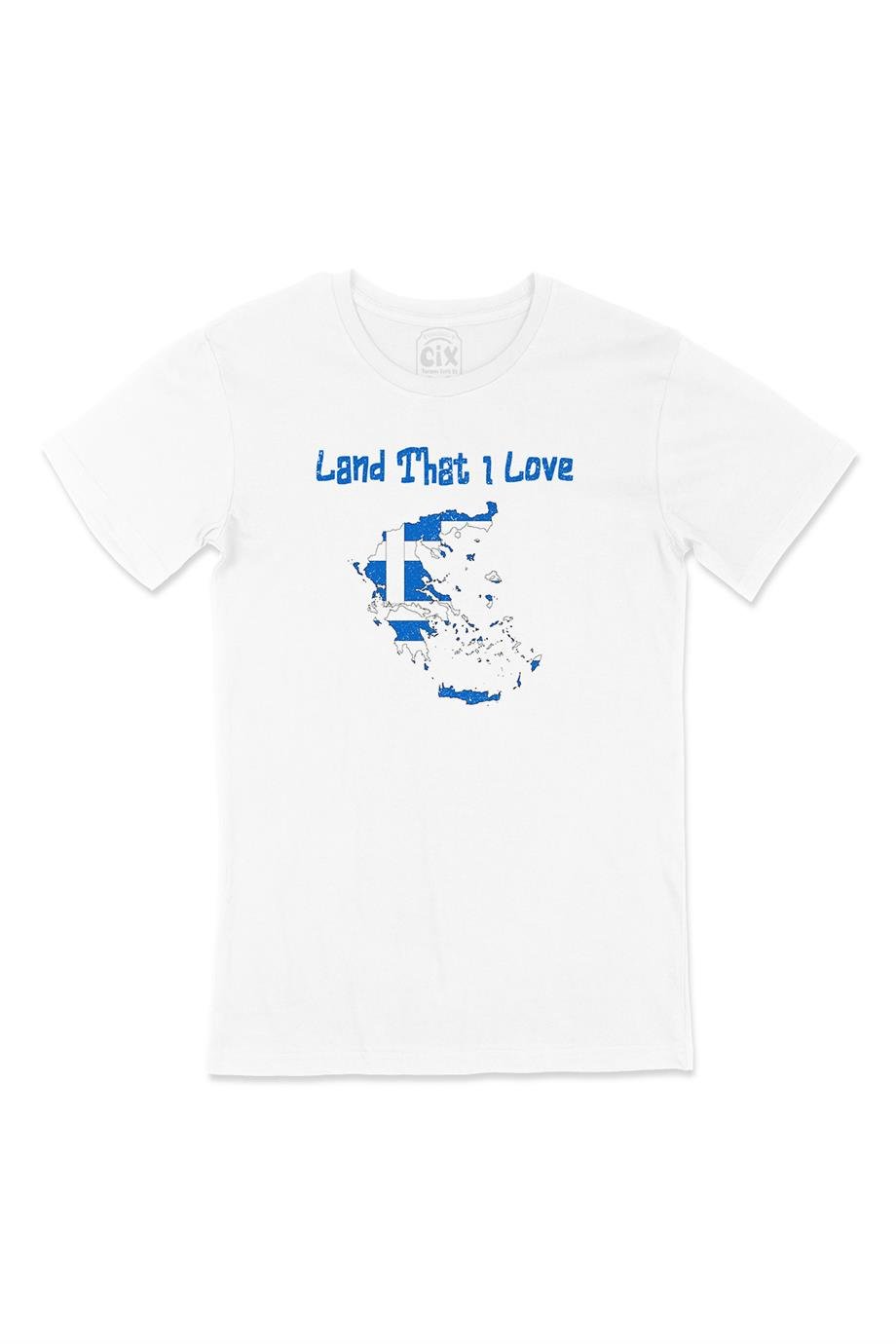 Land That I Love Yunanistan Beyaz Tişört