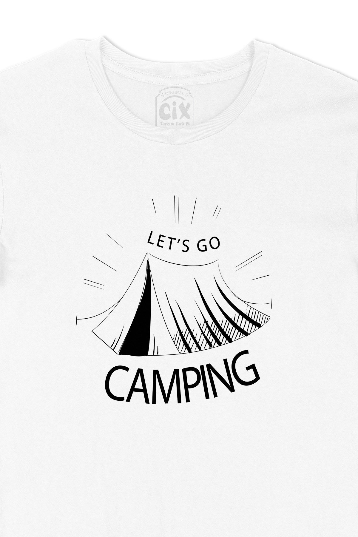 Lets Go Camping Çadırlı Tişört