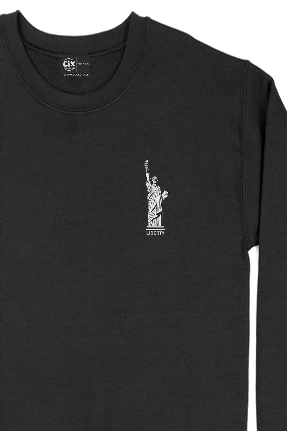 Liberty Özgürlük Anıtı Cep Tasarım Baskılı Sweatshirt Liberty Özgürlük Anıtı Cep Tasarım Baskılı Sweatshirt - Ücretsiz Kargo